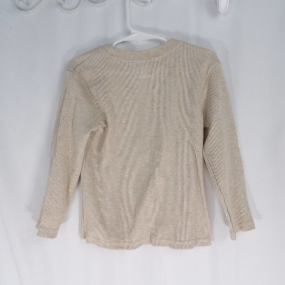 Garanimals Boy Cream Thermal Long Sleeve Shirt Size 4T - Picture 2 of 5